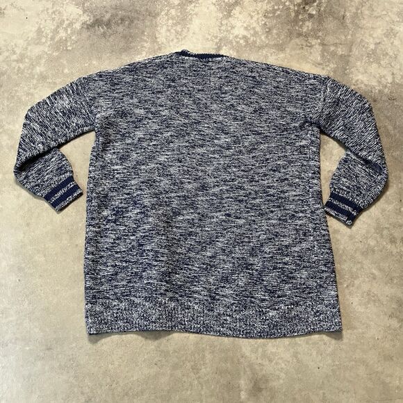 J. Crew Sweater Womens Small Navy Blue Peark Marled Varsity Cardigan Pockets - Picture 5 of 10